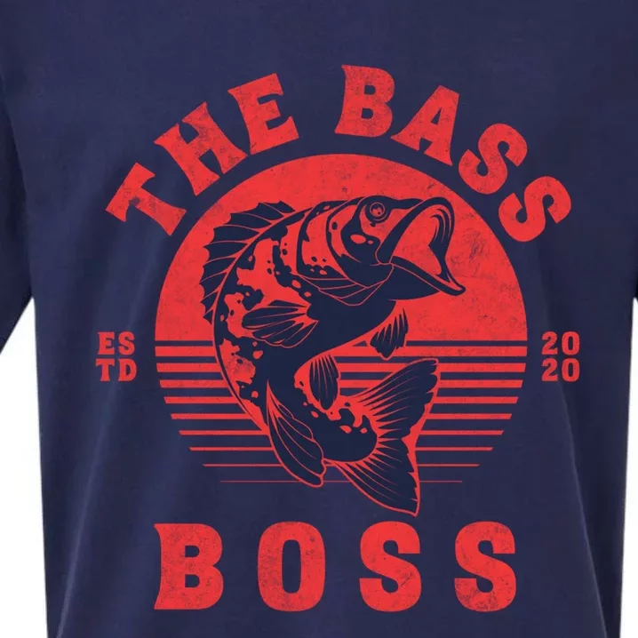 Reels Bass Funny The Bass Boss Fisher Fish Fishing Dad Cool Gift Sueded Cloud Jersey T-Shirt