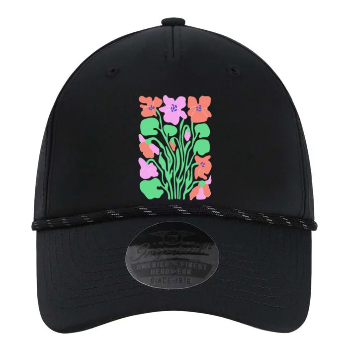 Retro Boho Flowers Floral Pattern Performance The Dyno Cap