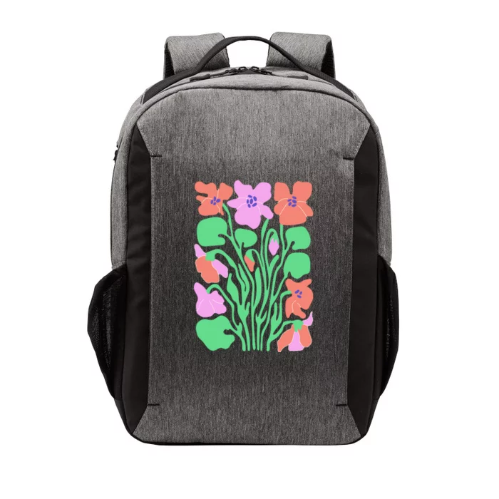 Retro Boho Flowers Floral Pattern Vector Backpack