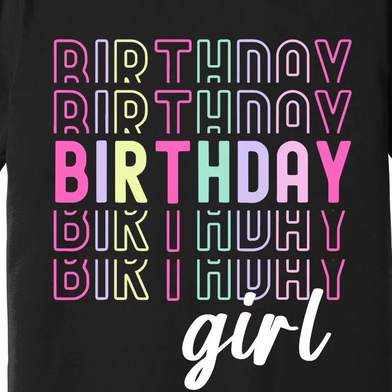 Retro Birthday For Girl Awesome Cute Birthday Party Premium T-Shirt