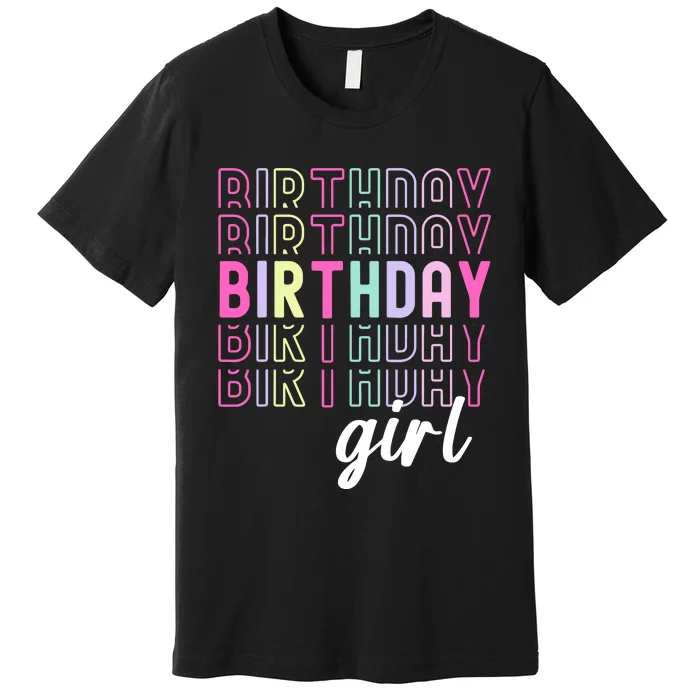 Retro Birthday For Girl Awesome Cute Birthday Party Premium T-Shirt