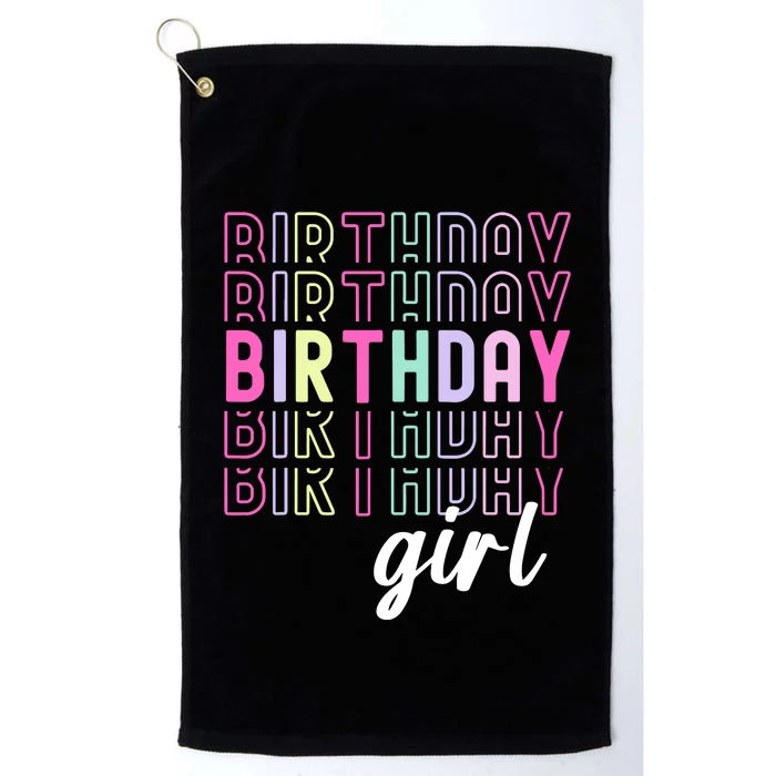 Retro Birthday For Girl Awesome Cute Birthday Party Platinum Collection Golf Towel