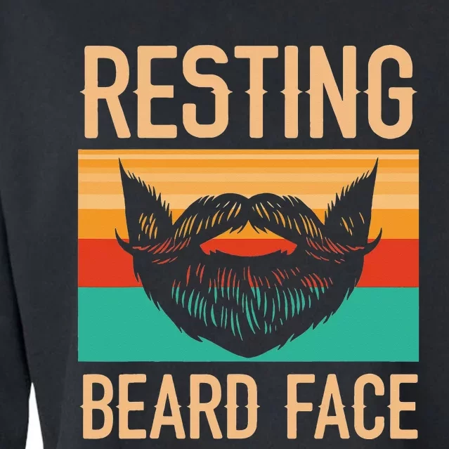 Resting Beard Face Beard Lover Bearded Guy Mustache Cropped Pullover Crew