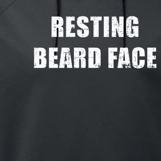 Resting Beard Face Funny Beard Parody Bearded Performance Fleece Hoodie