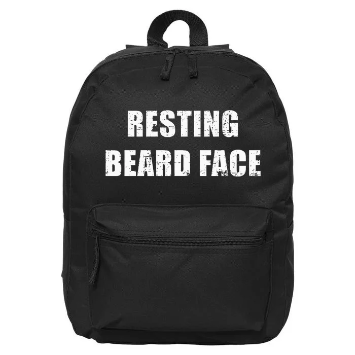 Resting Beard Face Funny Beard Parody Bearded 16 in Basic Backpack