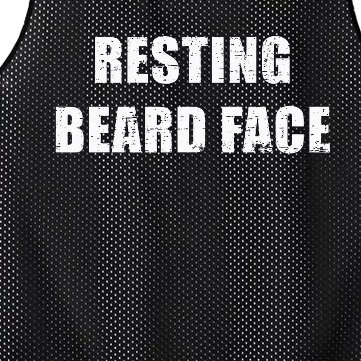 Resting Beard Face Funny Beard Parody Bearded Mesh Reversible Basketball Jersey Tank