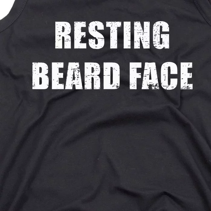 Resting Beard Face Funny Beard Parody Bearded Tank Top