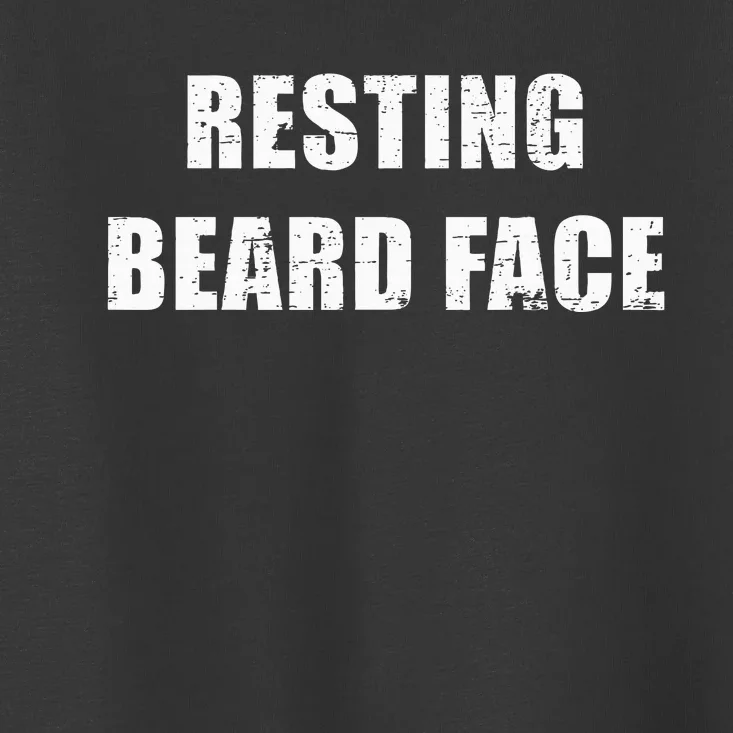 Resting Beard Face Funny Beard Parody Bearded Toddler T-Shirt