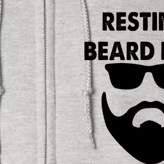 Resting Beard Face Funny Beard Full Zip Hoodie