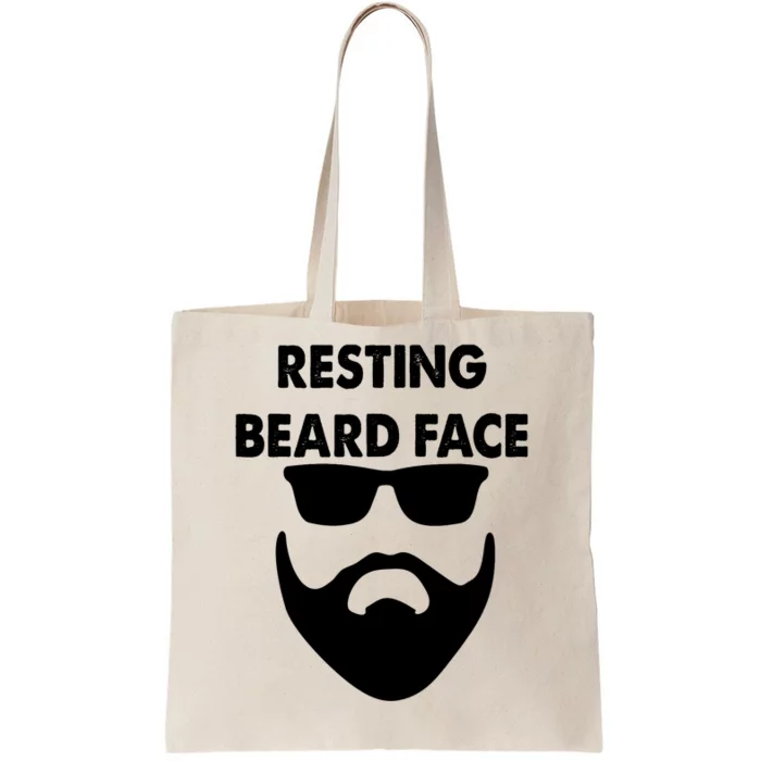 Resting Beard Face Funny Beard Tote Bag