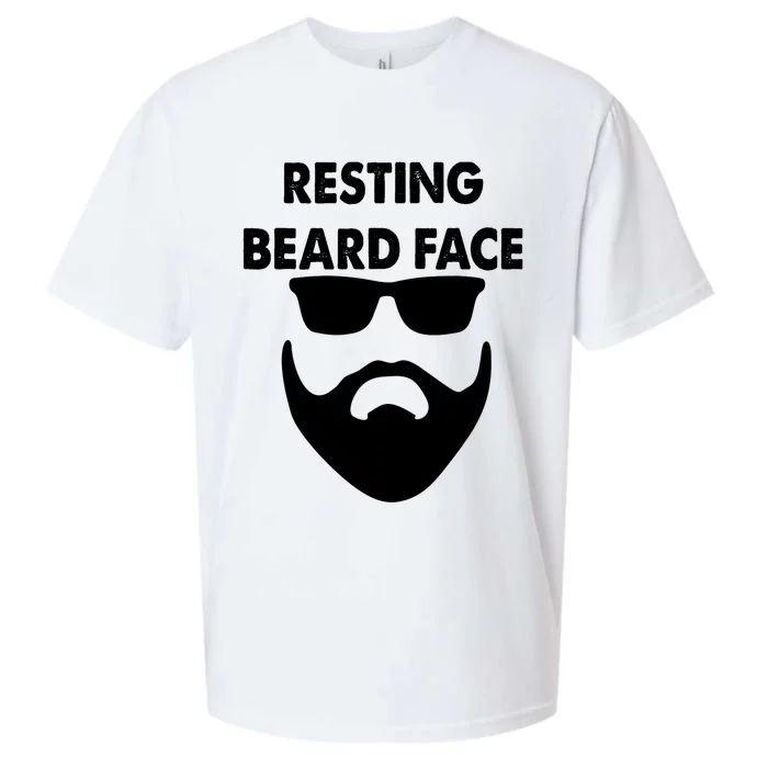 Resting Beard Face Funny Beard Sueded Cloud Jersey T-Shirt