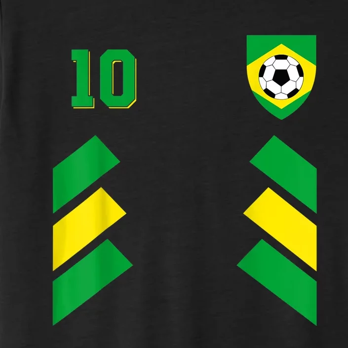 Retro10 Brazilian Football Brazil Soccer Brazil Flag ChromaSoft Performance T-Shirt