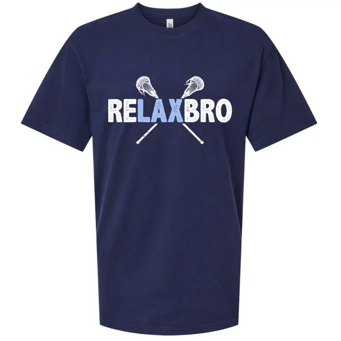 RELAX BRO Funny Lacrosse Player Lax Lover Joke Sueded Cloud Jersey T-Shirt