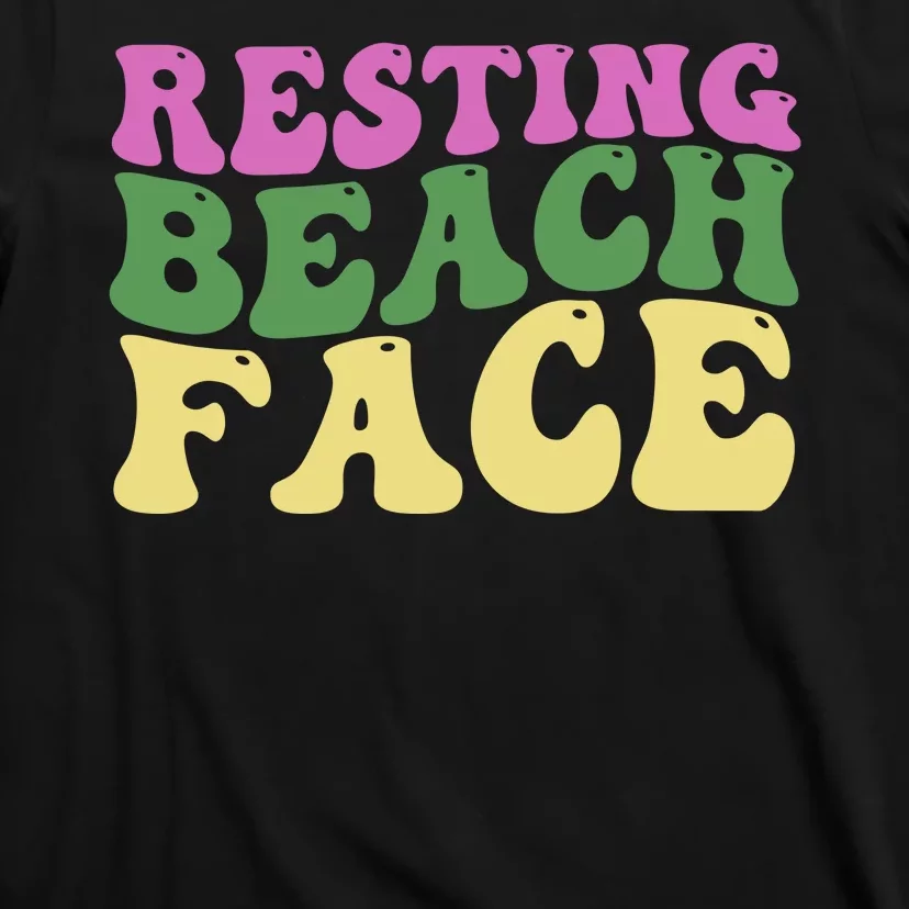 Resting Beach Face Funny Summer Vacation T-Shirt