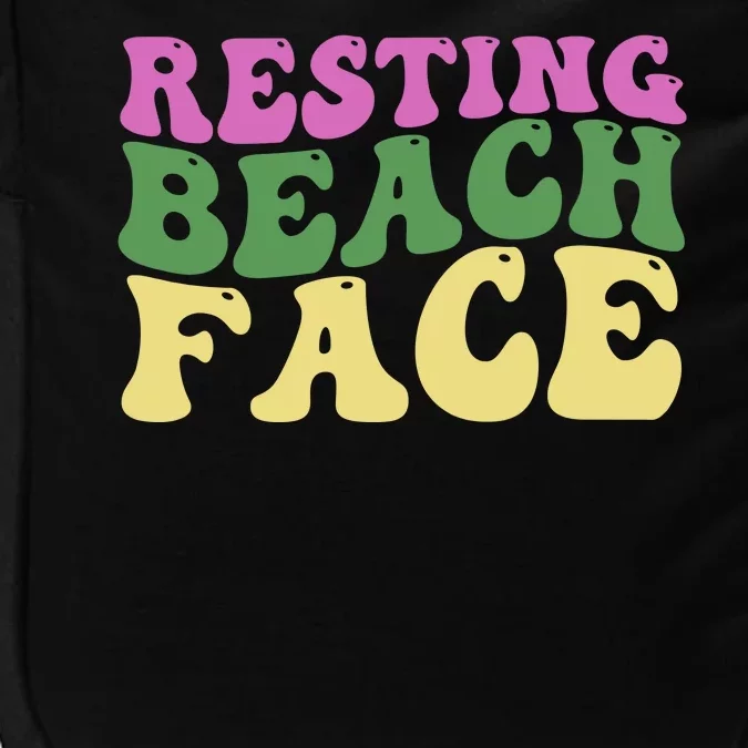 Resting Beach Face Funny Summer Vacation Impact Tech Backpack