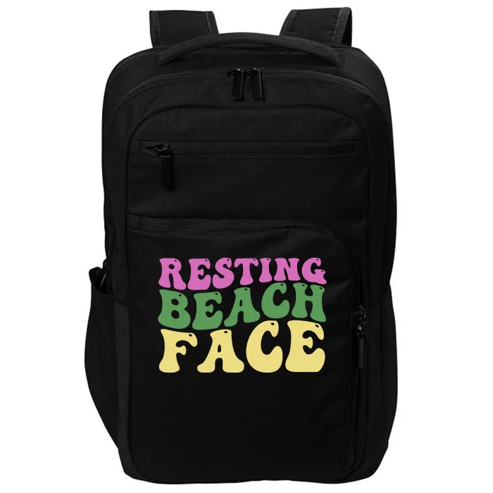 Resting Beach Face Funny Summer Vacation Impact Tech Backpack