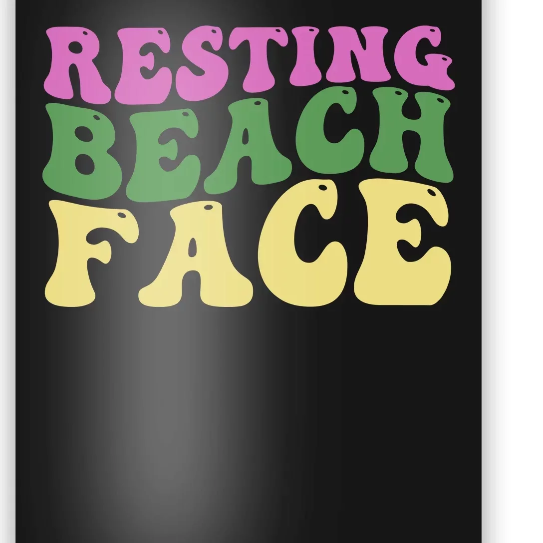 Resting Beach Face Funny Summer Vacation Poster