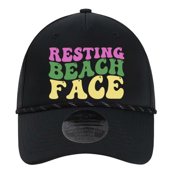 Resting Beach Face Funny Summer Vacation Performance The Dyno Cap