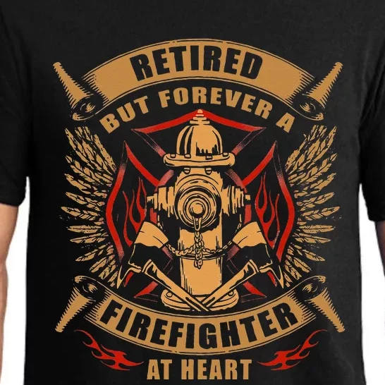 Retired But Forever Firefighter At Heart Retirement Pajama Set