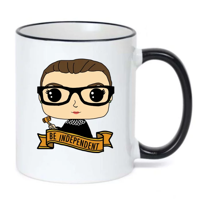 RBG Be Independent Cartoon Ruth Ginsburg Black Color Changing Mug