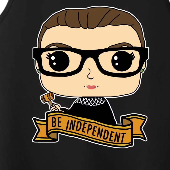 RBG Be Independent Cartoon Ruth Ginsburg Performance Tank