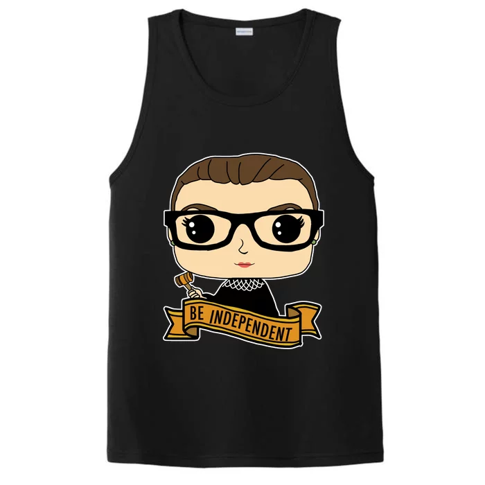 RBG Be Independent Cartoon Ruth Ginsburg Performance Tank