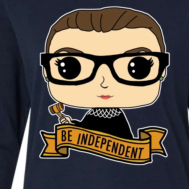 RBG Be Independent Cartoon Ruth Ginsburg Womens Cotton Relaxed Long Sleeve T-Shirt