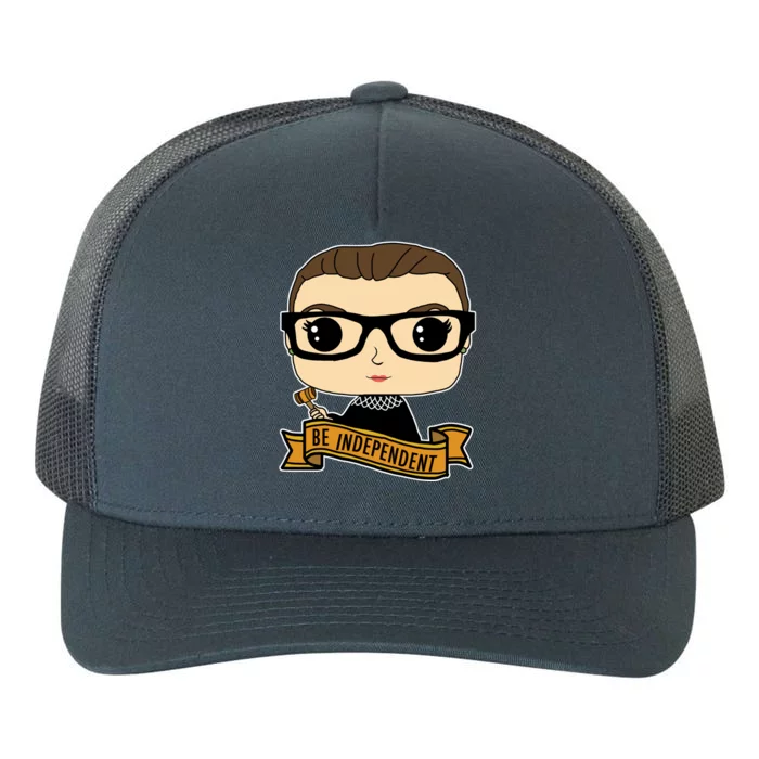 RBG Be Independent Cartoon Ruth Ginsburg Yupoong Adult 5-Panel Trucker Hat