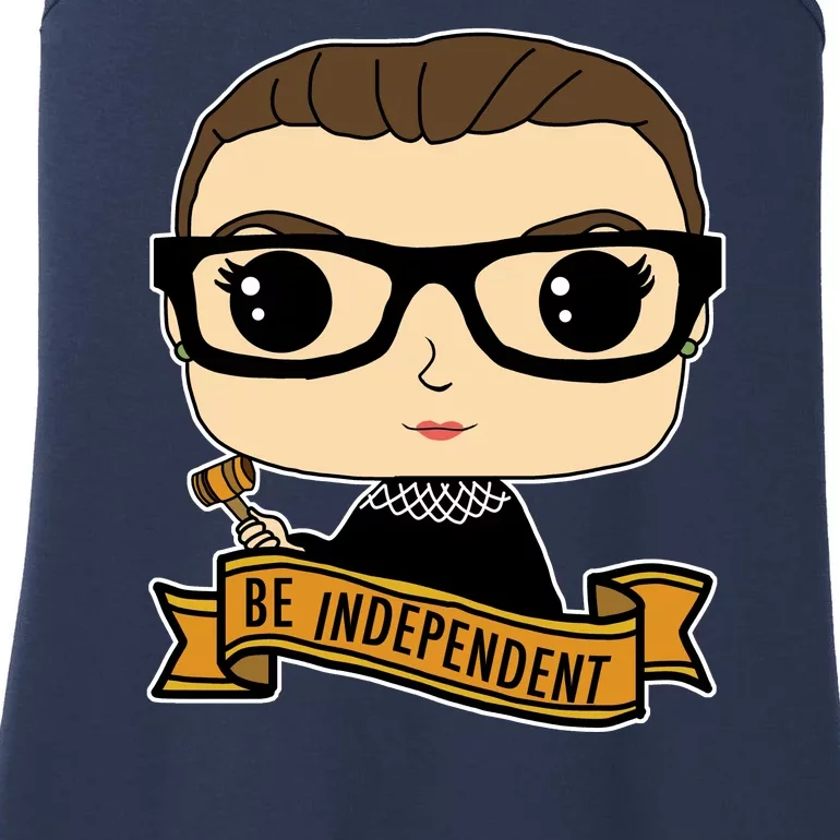 RBG Be Independent Cartoon Ruth Ginsburg Ladies Essential Tank