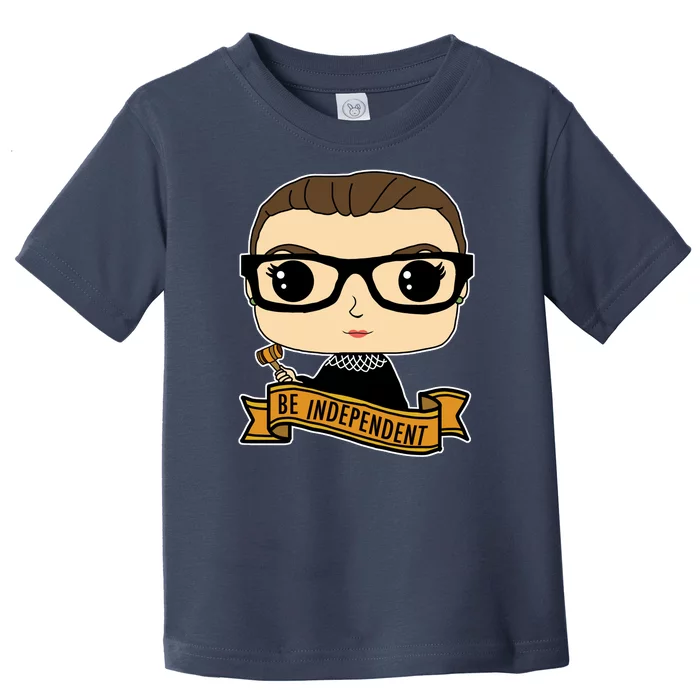 RBG Be Independent Cartoon Ruth Ginsburg Toddler T-Shirt