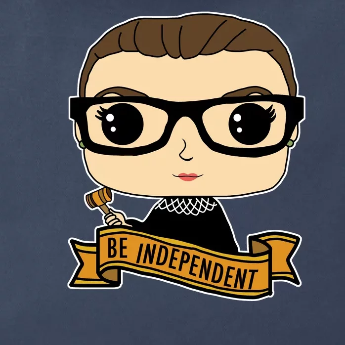 RBG Be Independent Cartoon Ruth Ginsburg Zip Tote Bag