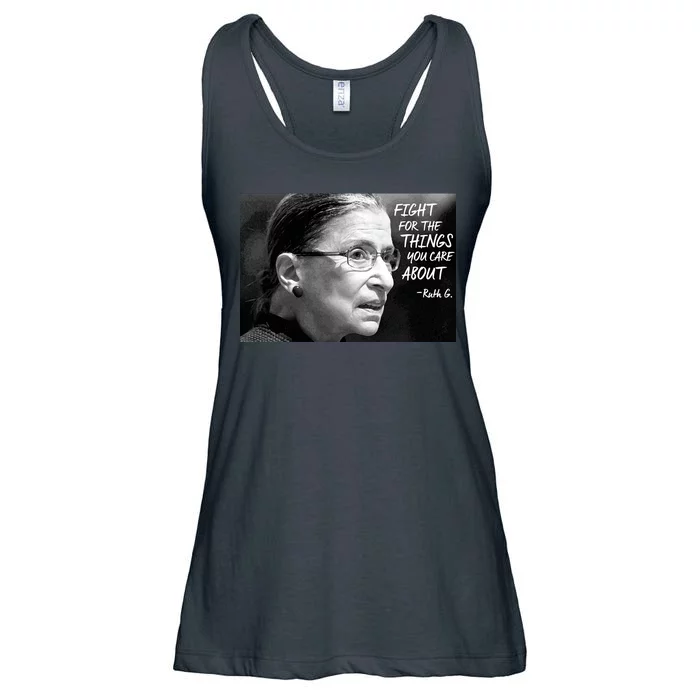 RBG Fight for the Things You Care About fff Ladies Essential Flowy Tank