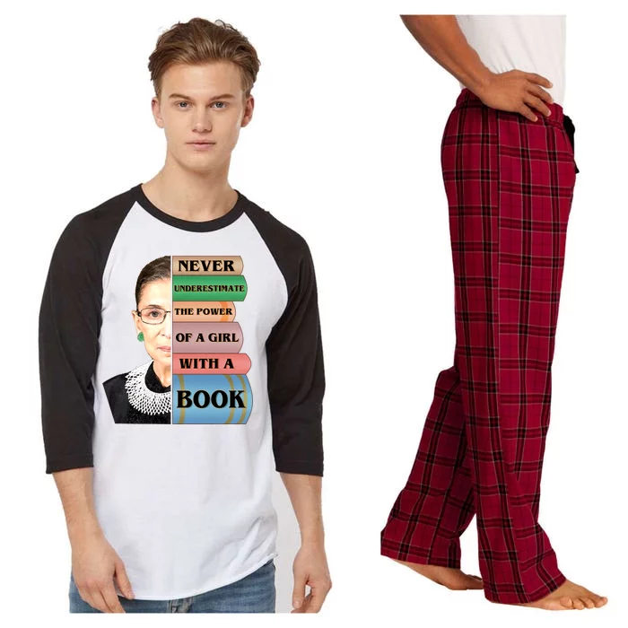 RBG Never Underestimate Ruth Bader Ginsburg Raglan Sleeve Pajama Set