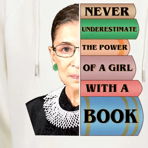 RBG Never Underestimate Ruth Bader Ginsburg Womens Funnel Neck Pullover Hood