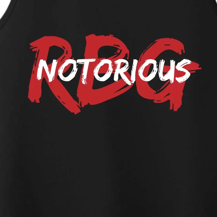 RBG Notorious Logo Ruther Bader Ginsburg Performance Tank