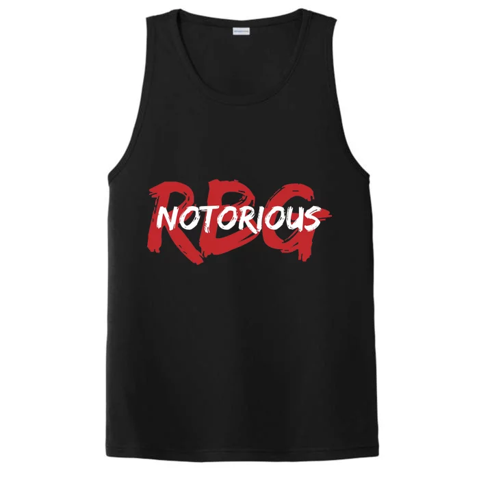 RBG Notorious Logo Ruther Bader Ginsburg Performance Tank