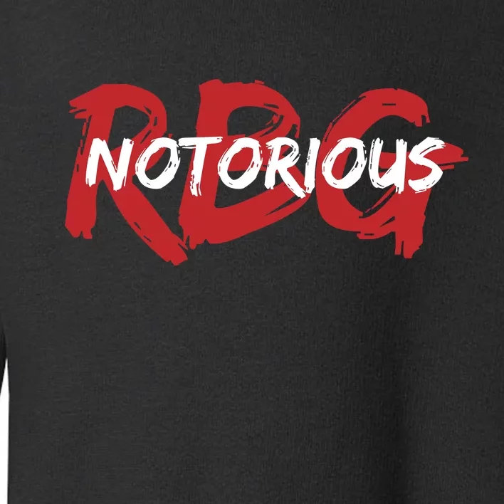 RBG Notorious Logo Ruther Bader Ginsburg Toddler Sweatshirt