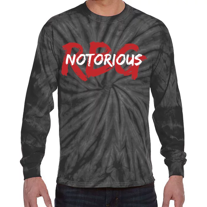 RBG Notorious Logo Ruther Bader Ginsburg Tie-Dye Long Sleeve Shirt