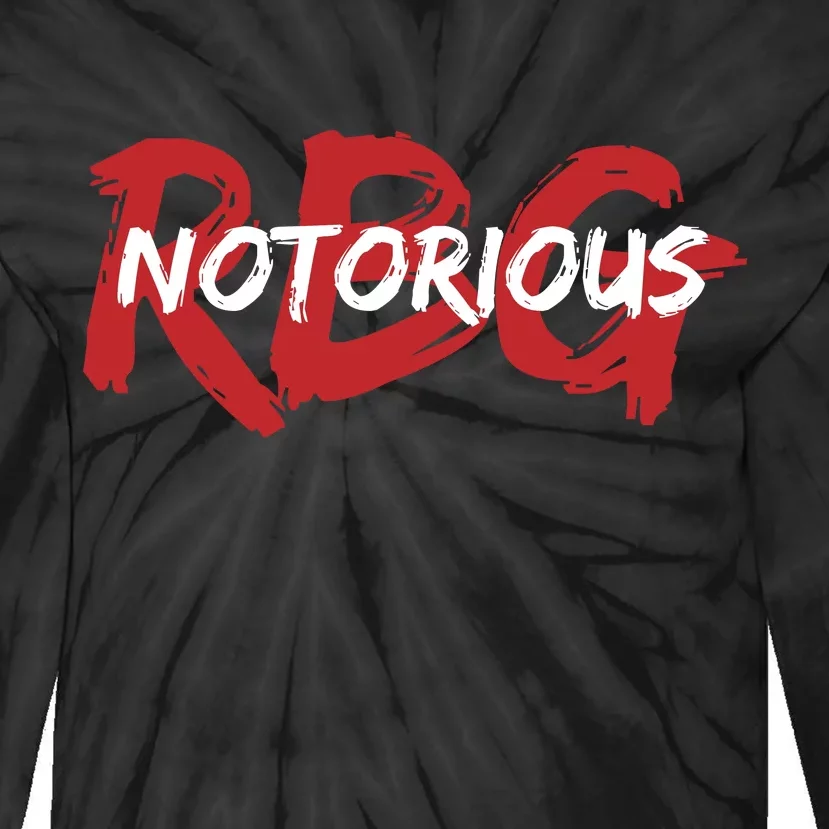 RBG Notorious Logo Ruther Bader Ginsburg Tie-Dye Long Sleeve Shirt