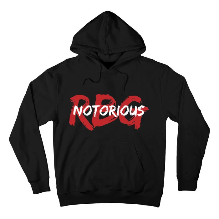 RBG Notorious Logo Ruther Bader Ginsburg Tall Hoodie