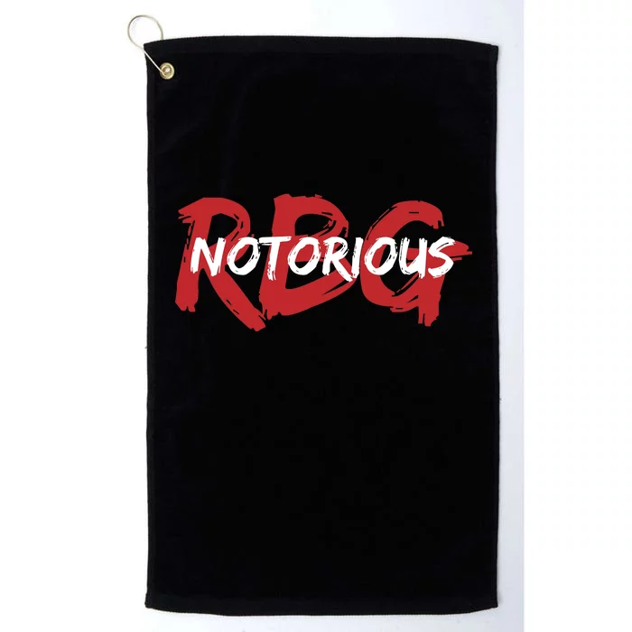 RBG Notorious Logo Ruther Bader Ginsburg Platinum Collection Golf Towel