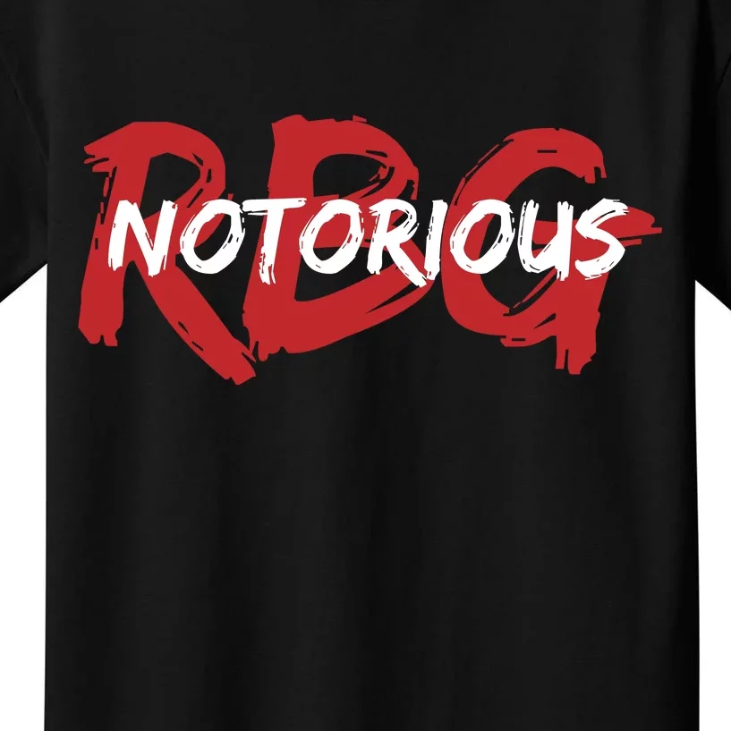 RBG Notorious Logo Ruther Bader Ginsburg Kids T-Shirt