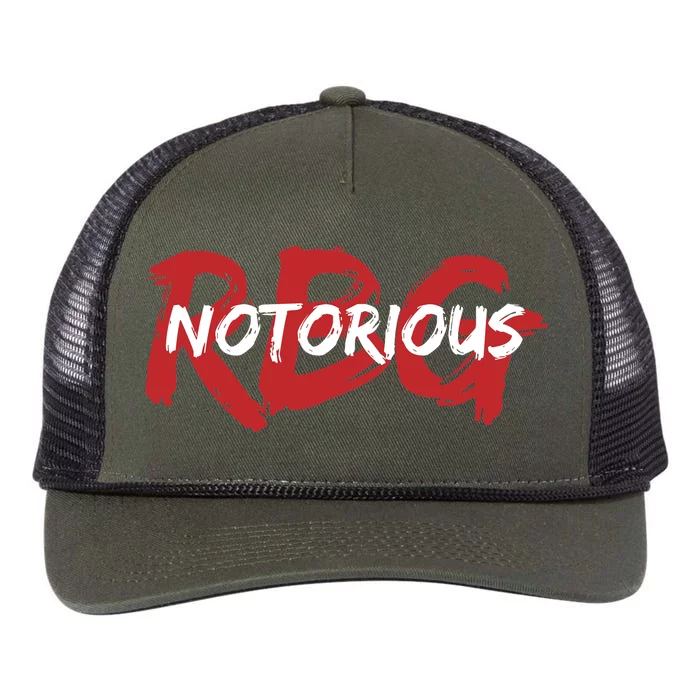 RBG Notorious Logo Ruther Bader Ginsburg Retro Rope Trucker Hat Cap