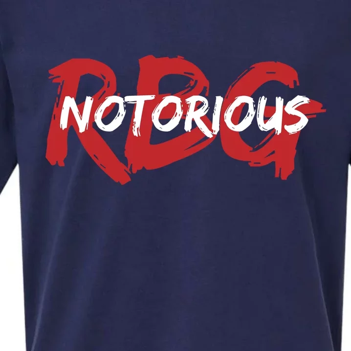 RBG Notorious Logo Ruther Bader Ginsburg Sueded Cloud Jersey T-Shirt