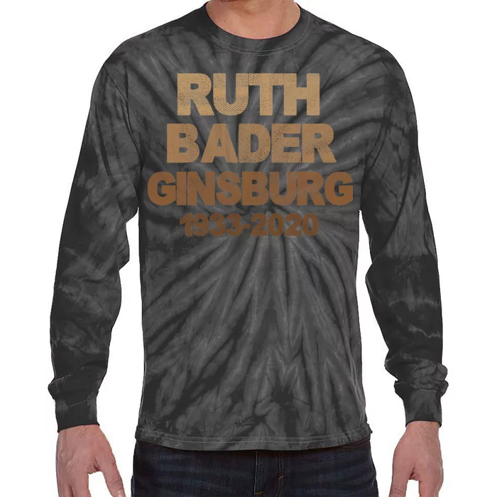 RBG Ruth Bader Ginsburg 1933-2020 Tie-Dye Long Sleeve Shirt