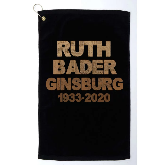 RBG Ruth Bader Ginsburg 1933-2020 Platinum Collection Golf Towel