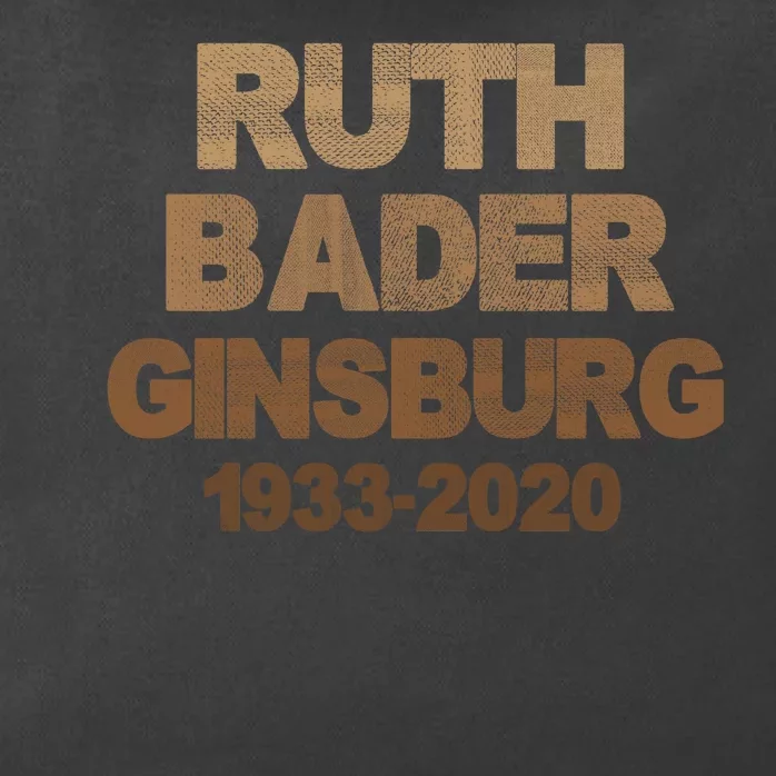 RBG Ruth Bader Ginsburg 1933-2020 Zip Tote Bag