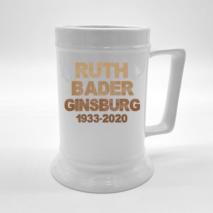 RBG Ruth Bader Ginsburg 1933-2020 Front & Back Beer Stein