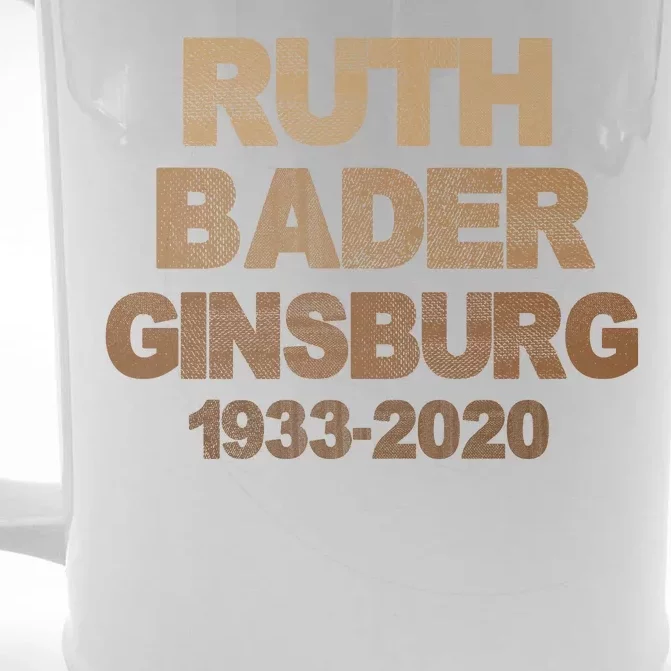 RBG Ruth Bader Ginsburg 1933-2020 Front & Back Beer Stein