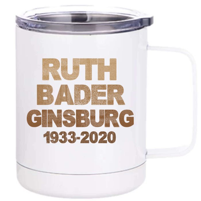 RBG Ruth Bader Ginsburg 1933-2020 Front & Back 12oz Stainless Steel Tumbler Cup